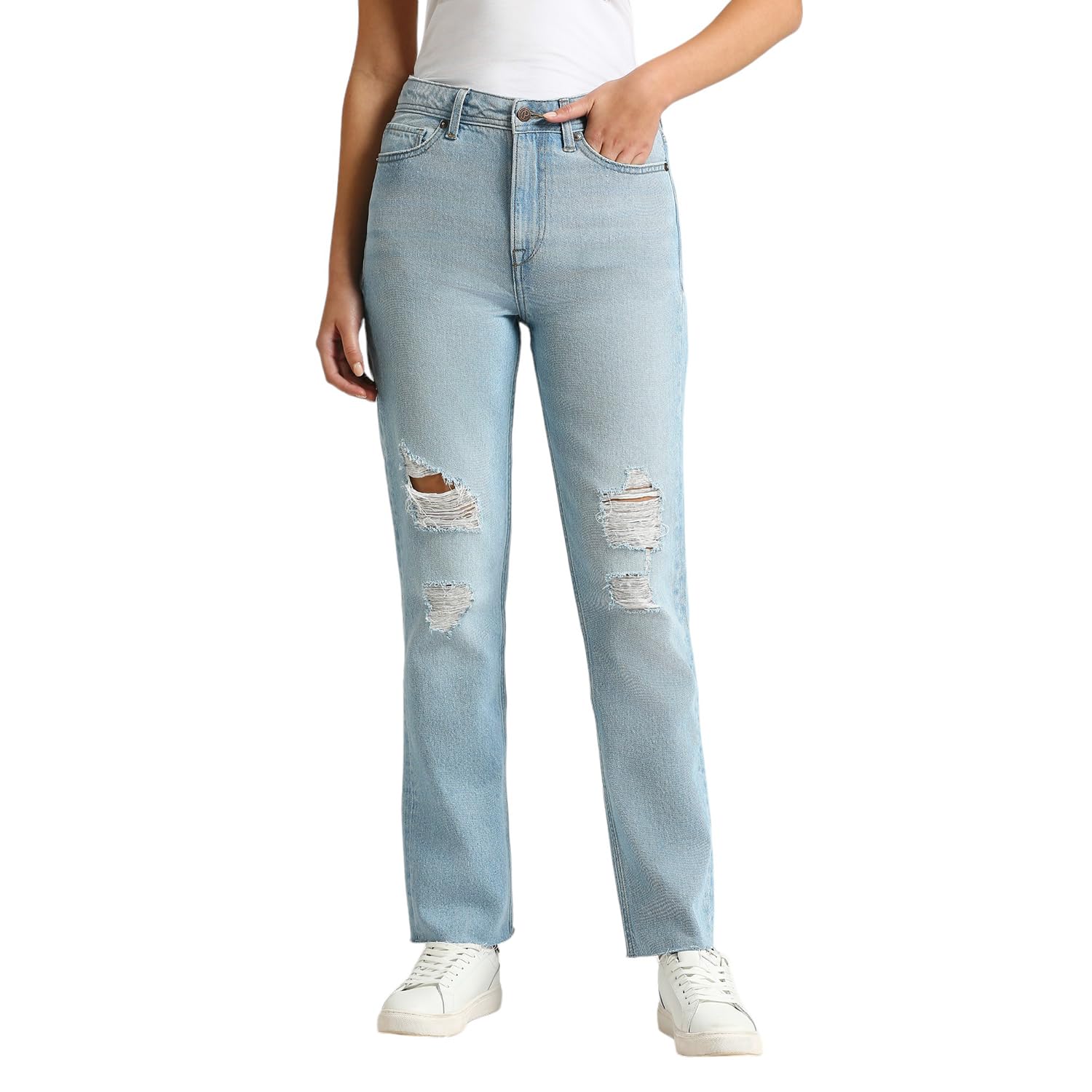 Pepe Jeans WomenS Straight Jeans (Pl204855Q050_Light Used Indigo Blue
