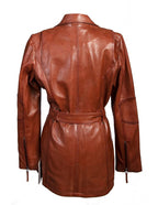 BELTED THIGH LENGTH COAT