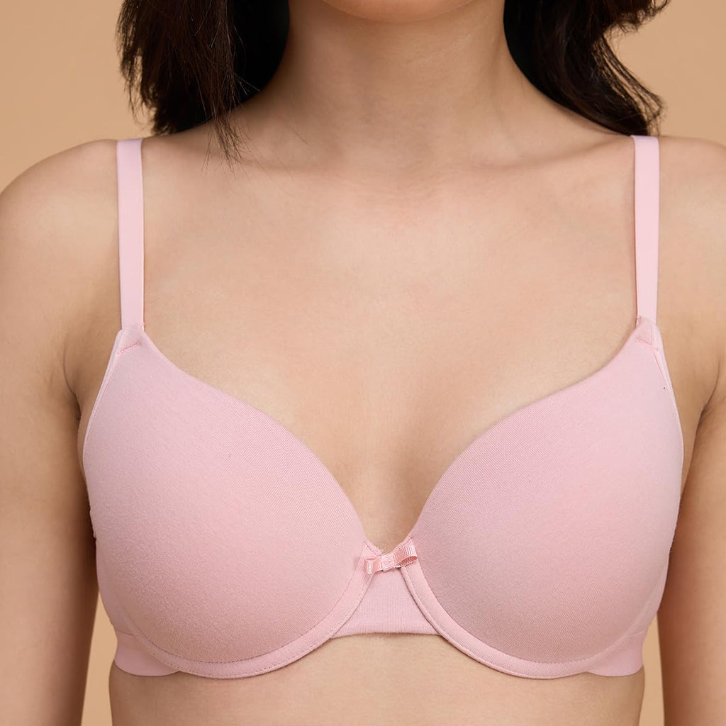 NYKD Encircled with Love Everyday Cotton Pushup Bra for Women, Wired, Full Coverage, Lightweight-Adjustable Straps Bra- Bra, NYB