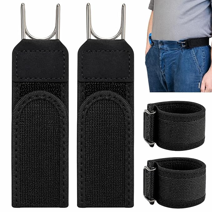 Maniya Hub Buckleless Belt Hook Tactical Metal Hook Elastic Belt Unisex BuckleLess Invisible Waist Belts For Work & Edc(Pack Of 13-4