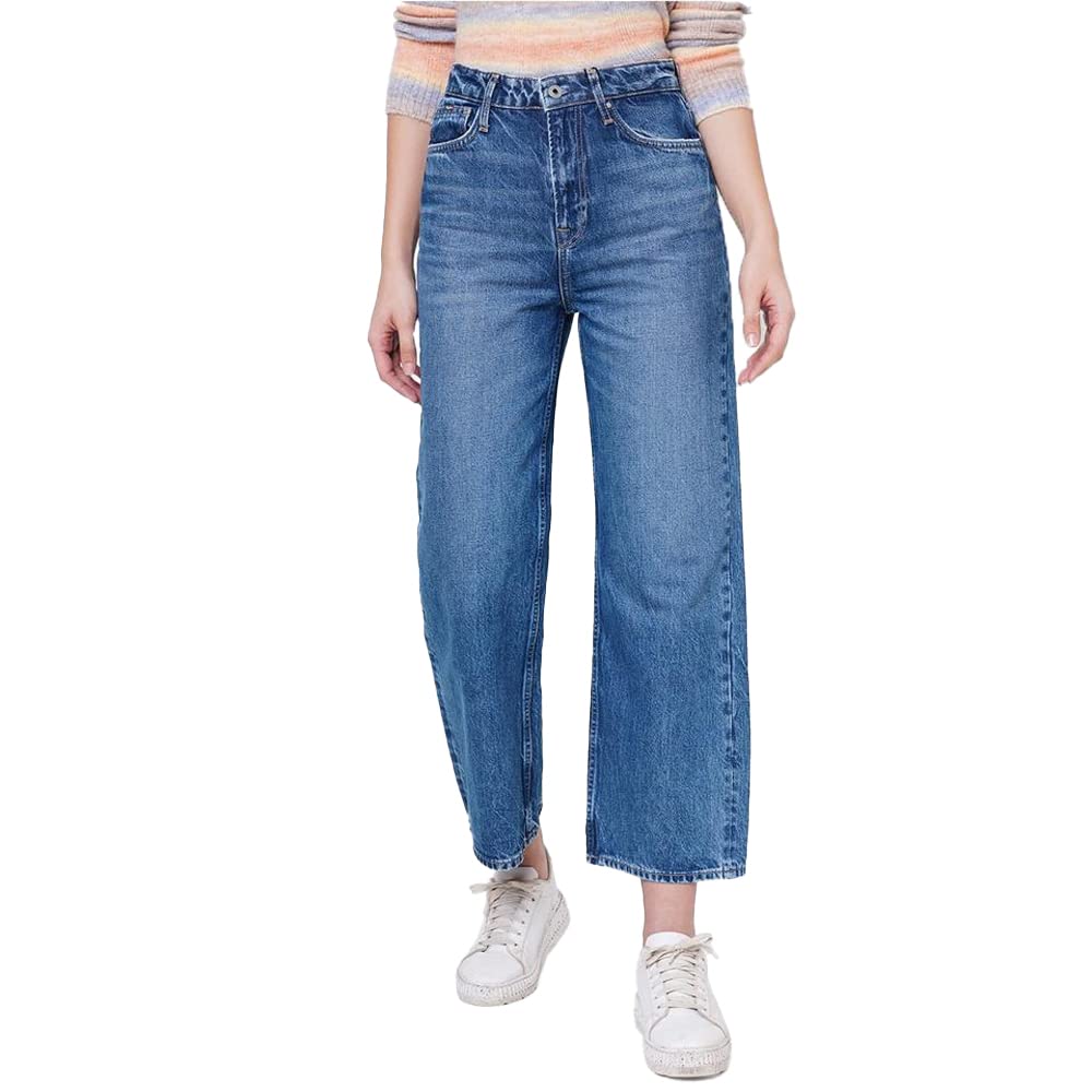 Pepe Jeans WomenS Mid Wash Cotton Slim Fit Casual Style Jeans(Blue,32)
