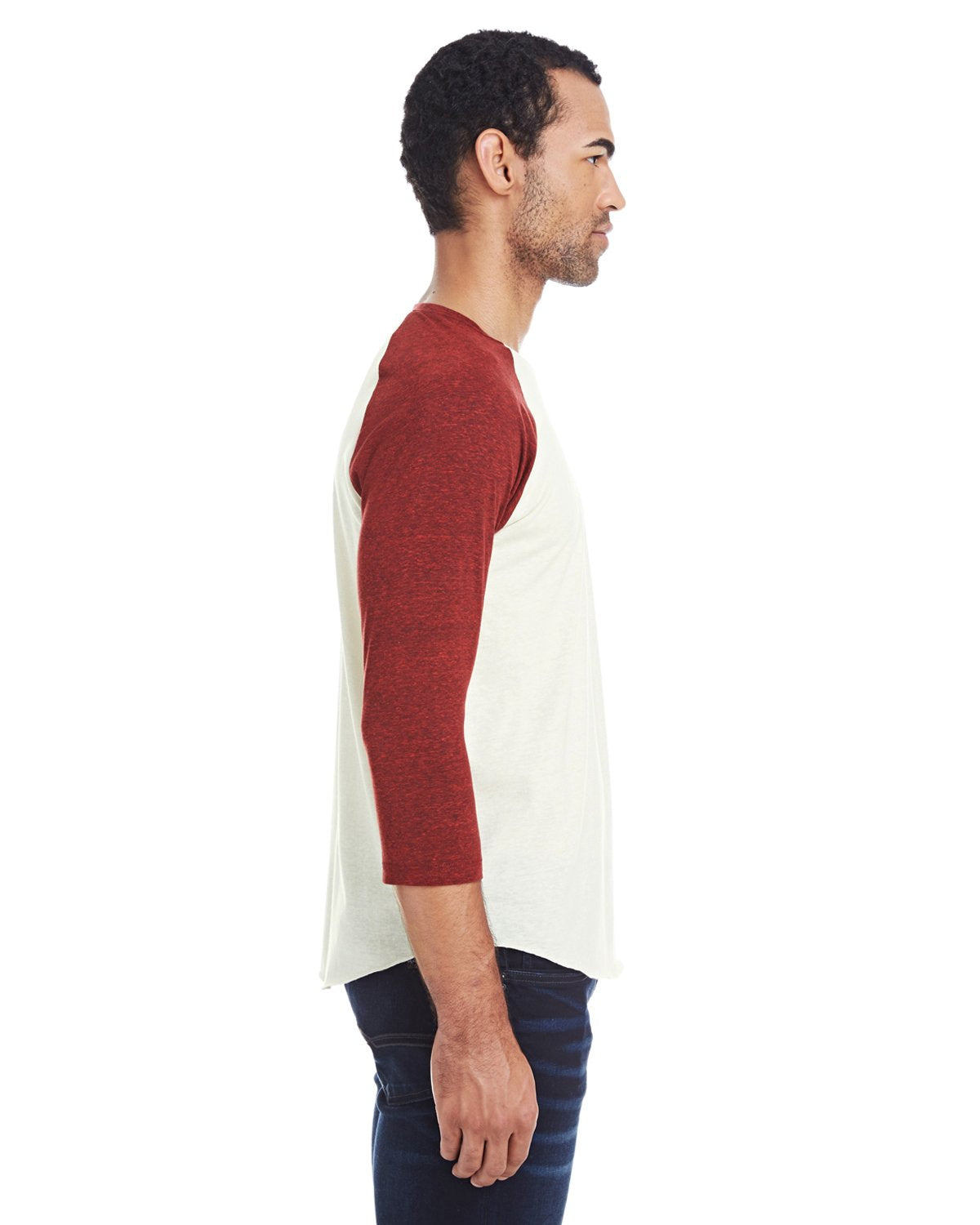 Unisex Triblend 34-Sleeve Raglan - cRM cRD BLK TRB - 3XL(D0102H7NP22)