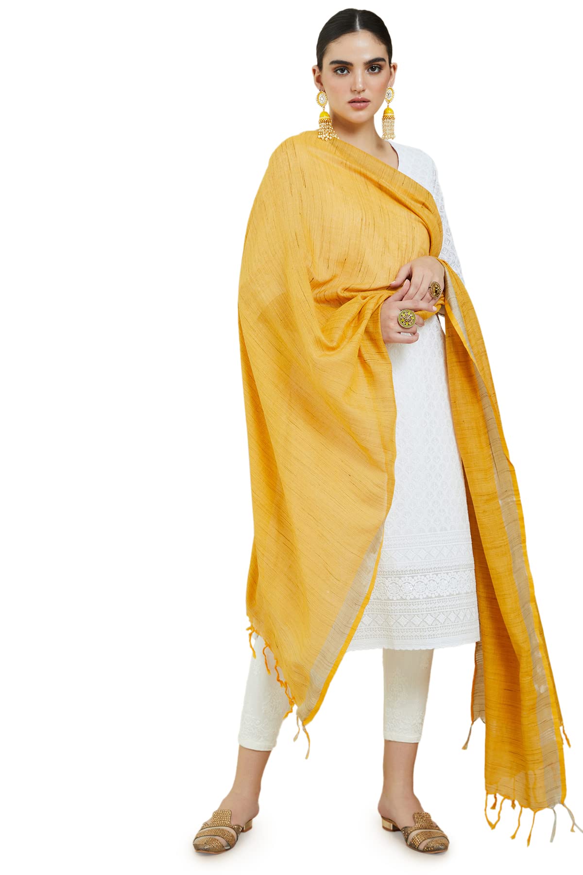 Soch Women Cotton Solid Dupatta