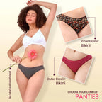 Lyra Pack Of 6 Printed Bikni Panties Multicolour