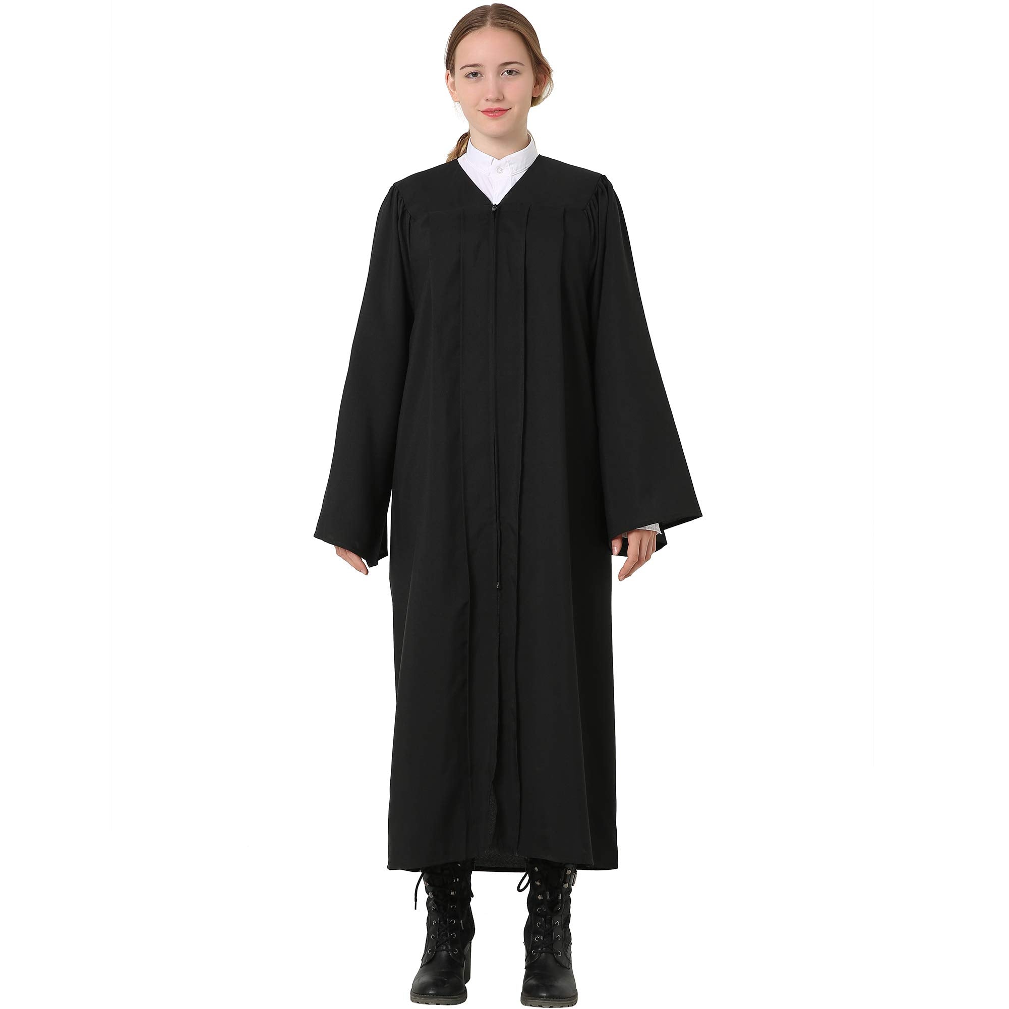 GraduatePro Matte Graduation Gown, Unisex Choir Robe for Church, Halloween Judge Costume for Adults