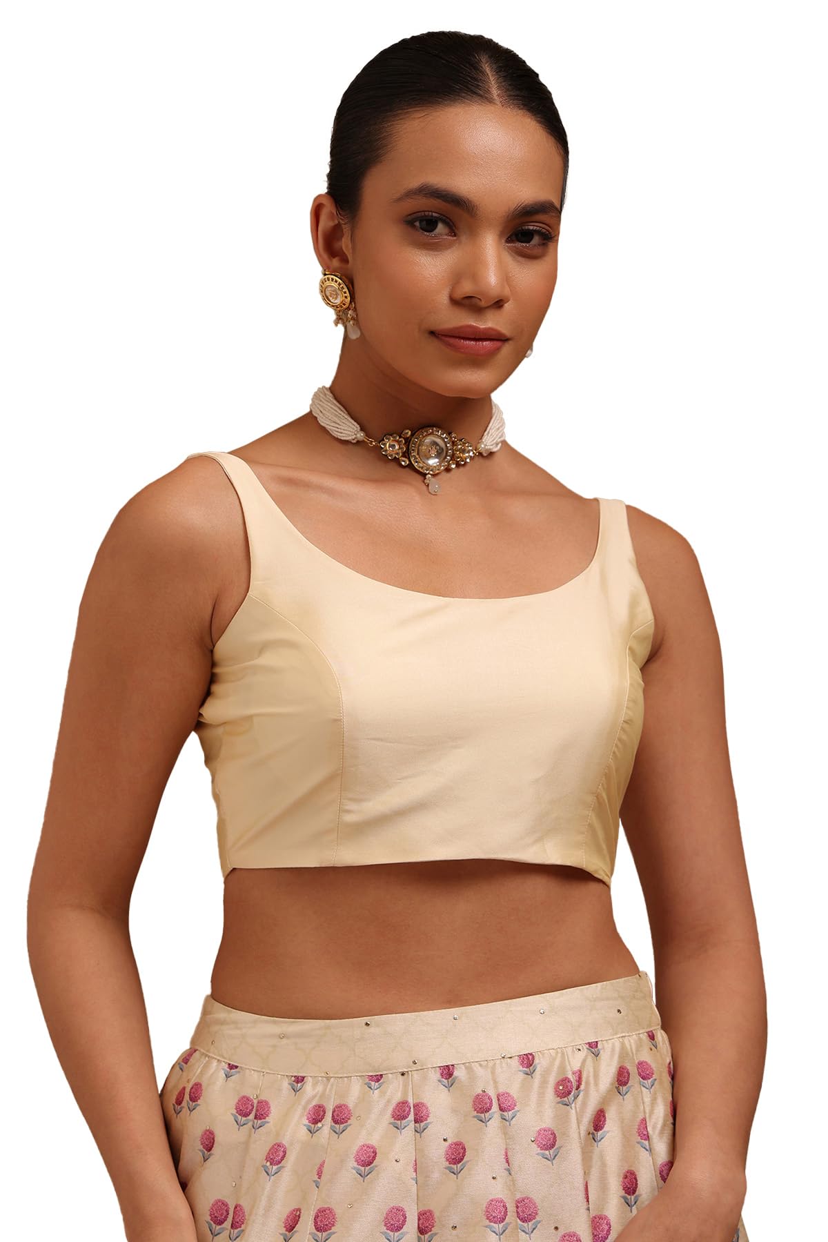 Soch Women Art Silk Solid Padded Blouse