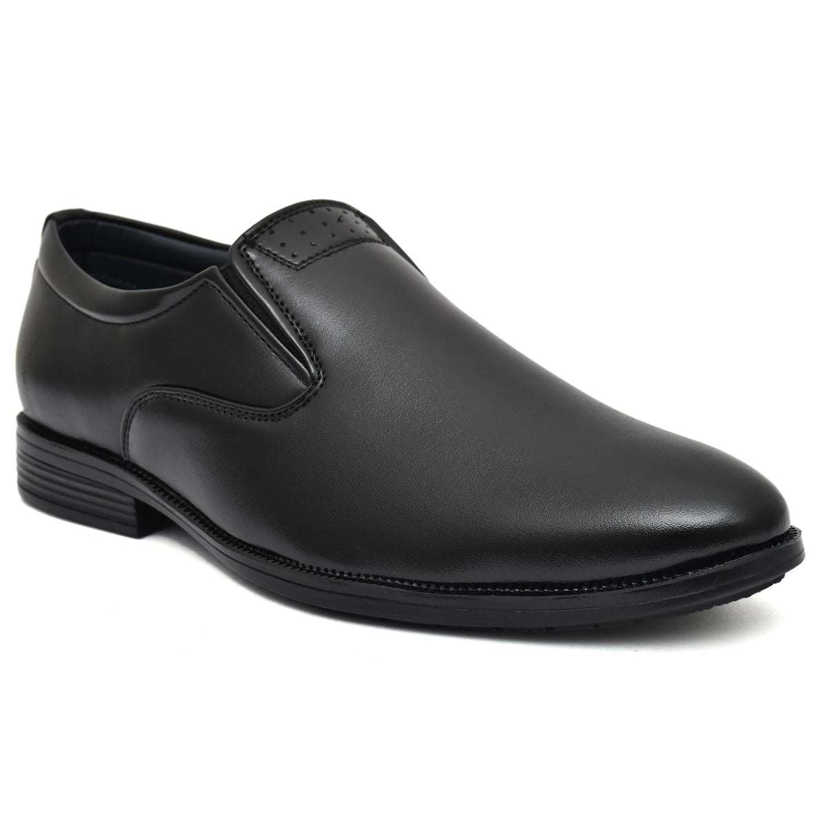 VOBL& Synthetic Leather Lightweighted & Comfortable Formal Moccasins for Men (Black, 8) 8