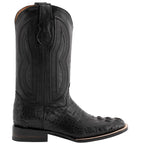 Ferrini 1049304090EE Mens Caiman Body Square-Toe Boots Black- 9EE