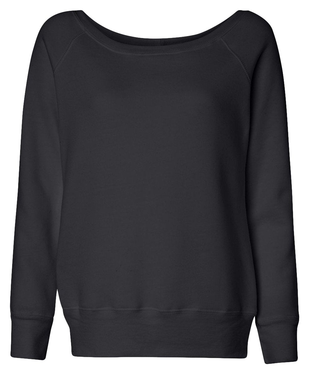 Ladies Sponge Fleece Wide Neck Sweatshirt - DEEP HTHR BLAcK - 2XL(D0102H7KXV6)