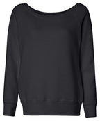 Ladies Sponge Fleece Wide Neck Sweatshirt - DEEP HTHR BLAcK - 2XL(D0102H7KXV6)