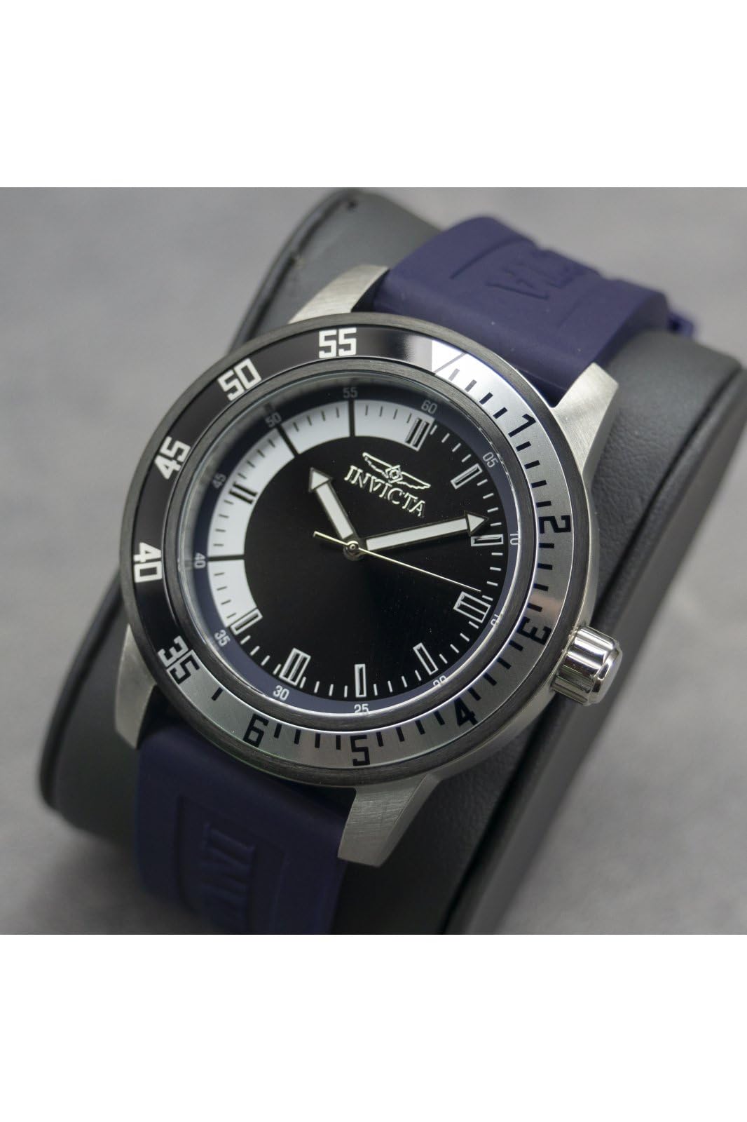 Invicta Men's Specialty 45mm Silicone Quartz Watch, Blue (Model: 34013)