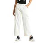 Cargo Straight Fit High Waist Jeans