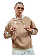 Bewakoof Heavy Duty 1.0 Mens Solid Oversized Hoodies_596227_Brown_2XL