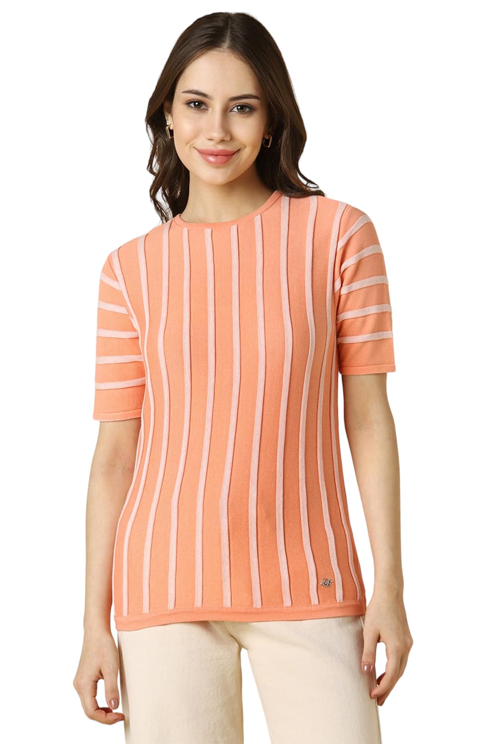 Allen Solly Women Striped Casual T-Shirt