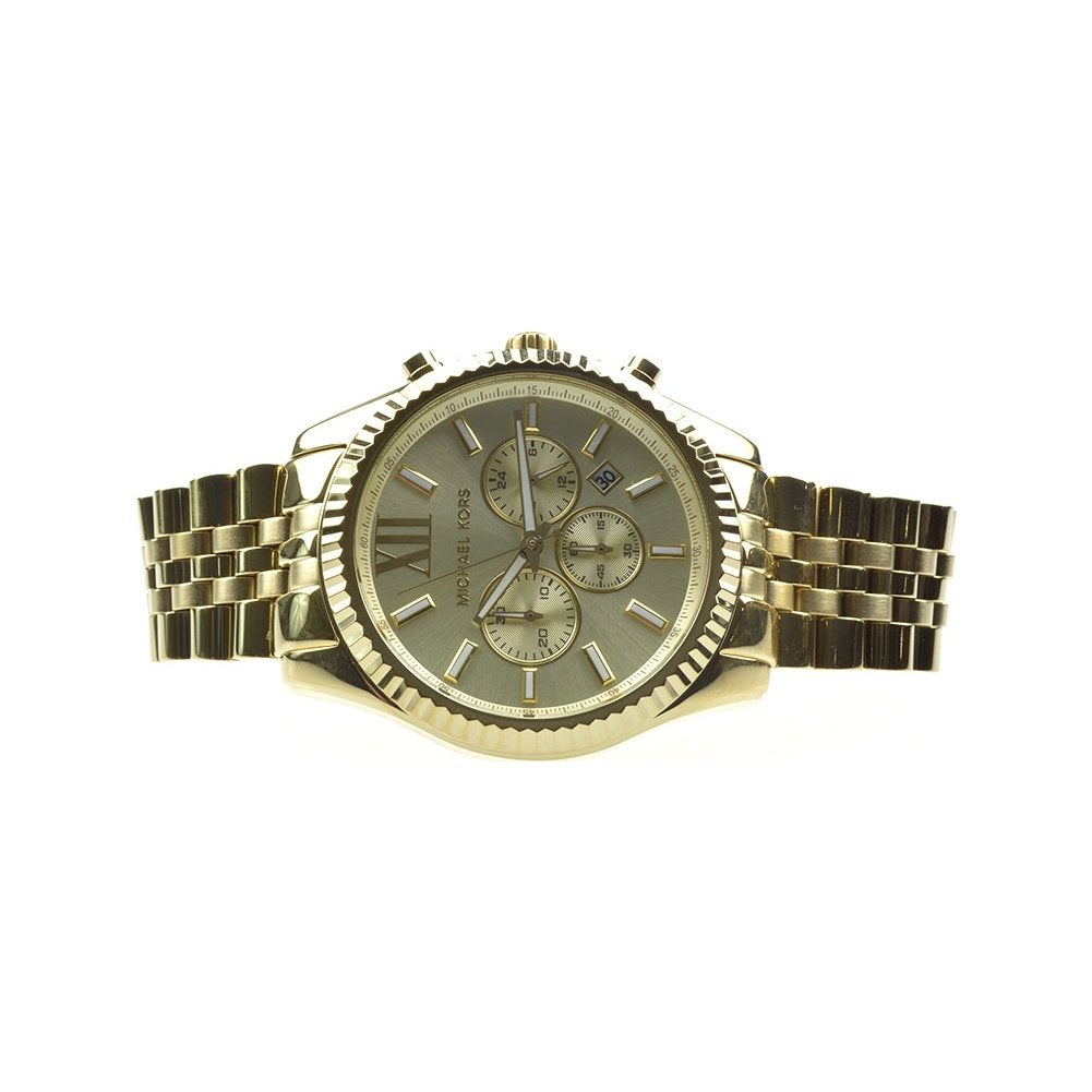 Michael Kors Lexington Gold-Tone Stainless Steel Watch MK8281