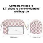 Narwey Large Women Makeup Bag Wide-open Make up Bag Travel Cosmetic Organizer Toiletry Bag for Cosmetics Toiletries Accessories