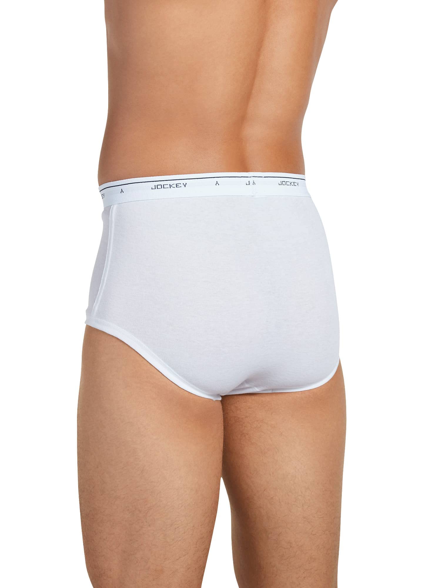 Jockey Mens Underwear classic Full Rise Brief - 3 Pack, Winter White, 38