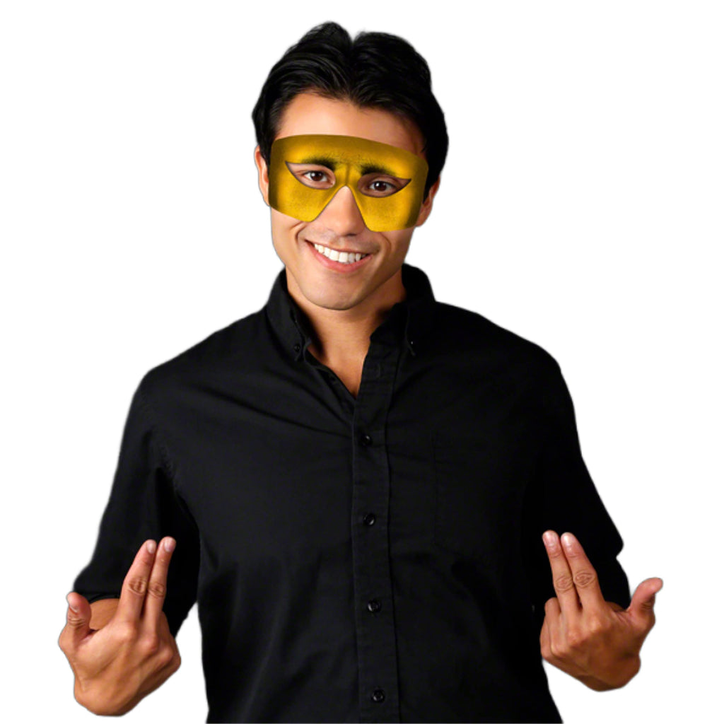 blinkee Masquerade Gold Non-Light Up Metallic Mask Mardi Gras