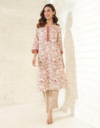 Fabindia WomenS Cotton Printed Regular Kurta (1037272Peach_Peach