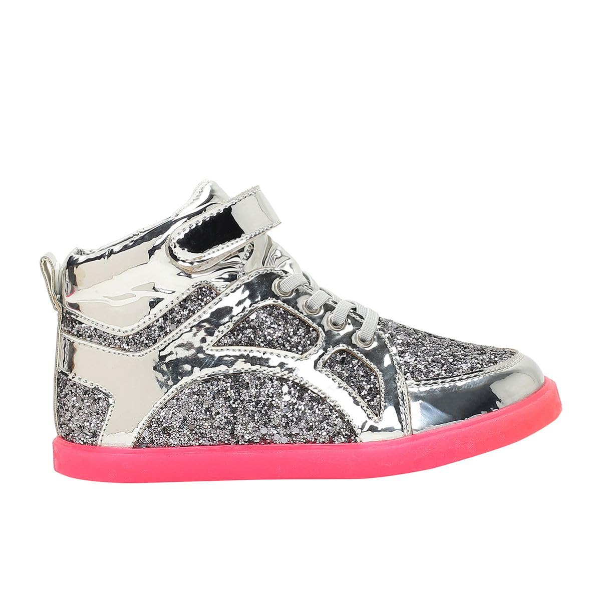 miniklub Girls Silver Color Pair Of Hard Sole Sneakers,12 Kids Uk 12