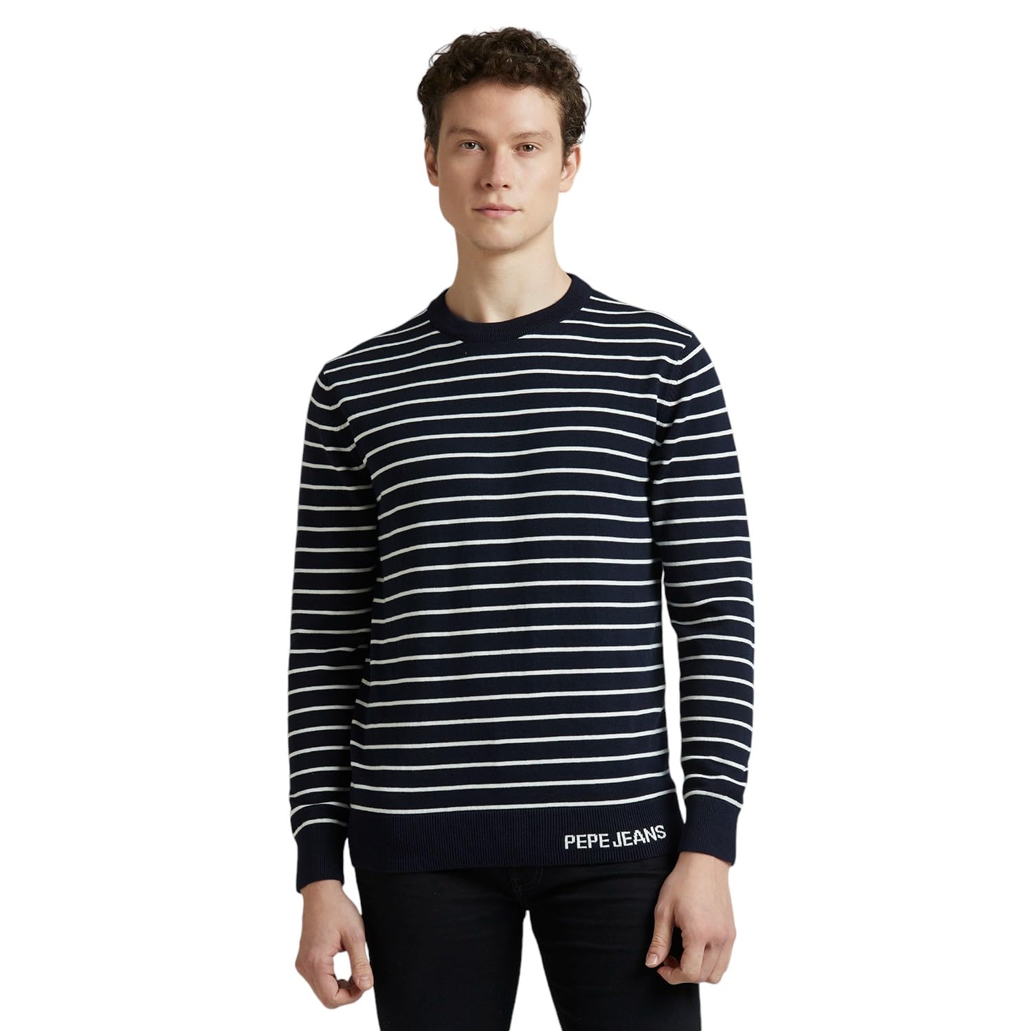 Pepe Jeans MenS Pure Cotton Modern Sweater (Pm702534_Dulwich Blue