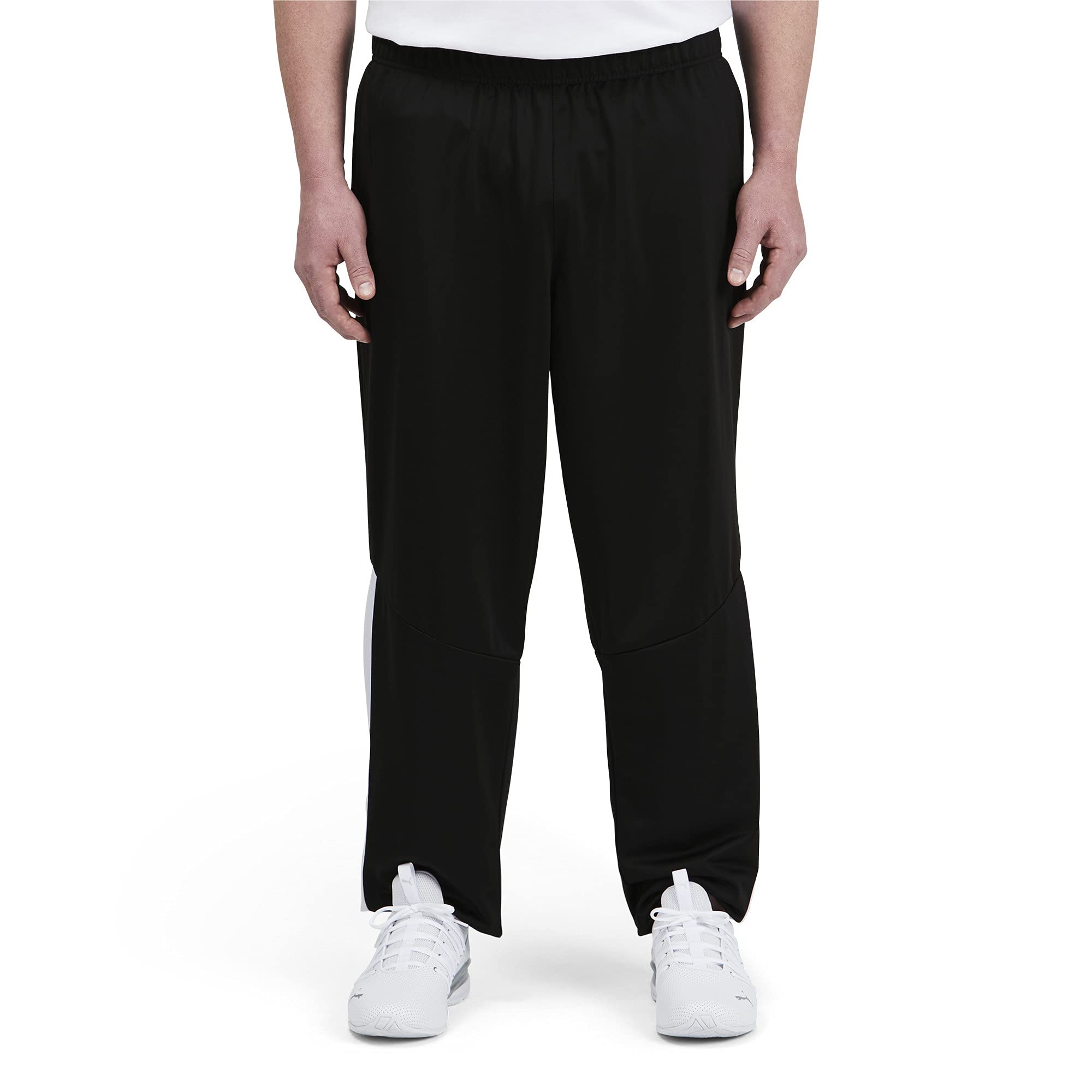 PUMA Mens Contrast 2.0 Sweatpants, Black/White, Small US