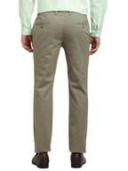 Turtle Men Cotton Stretch Ultra Slim Fit Olive Casual Trouser