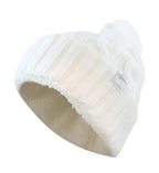 Fear0 NJ Warmest Plush Insulated Lining Knit cable cuff Fold Beanie Hat Women(D0102H79V8X)