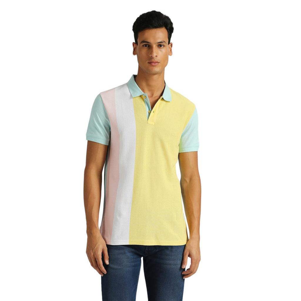 Pepe Jeans MenS Regular Fit Striped Polo T-Shirts Sea Green