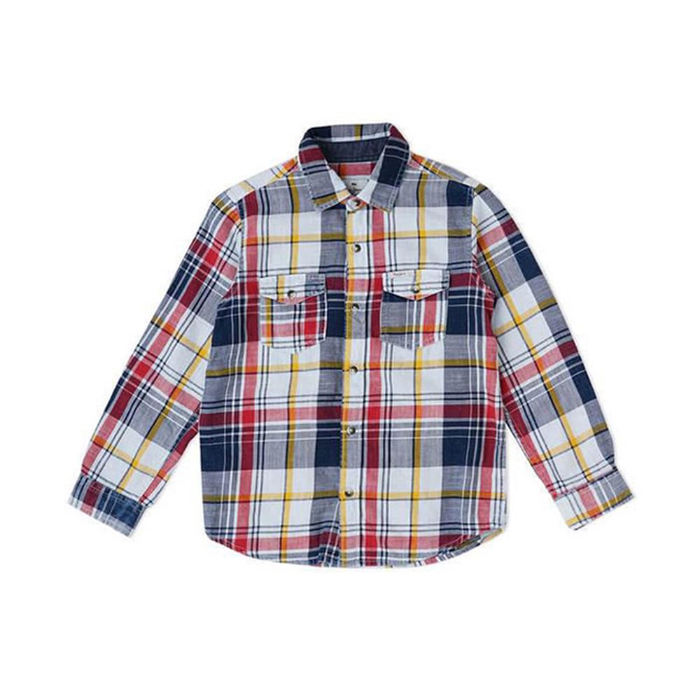 Pepe Jeans Boys Cotton Checkered Regular Fit Shirt (Pb302392_Red, 6 Years-7 Years