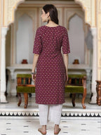 Tee Projekt Crepe Verstaile Straight Printed Kurti For WomenS Ll Casual Wear Kurti (Pack Of 6)