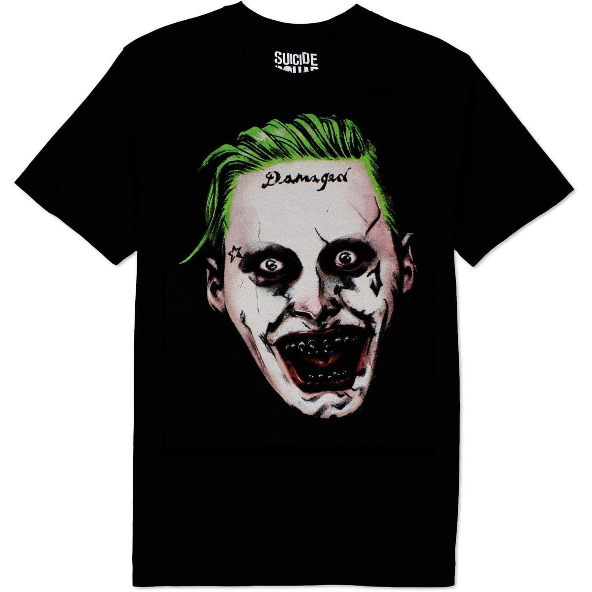 Bioworld Suicide Squad Joker Face Shirt: Large Black