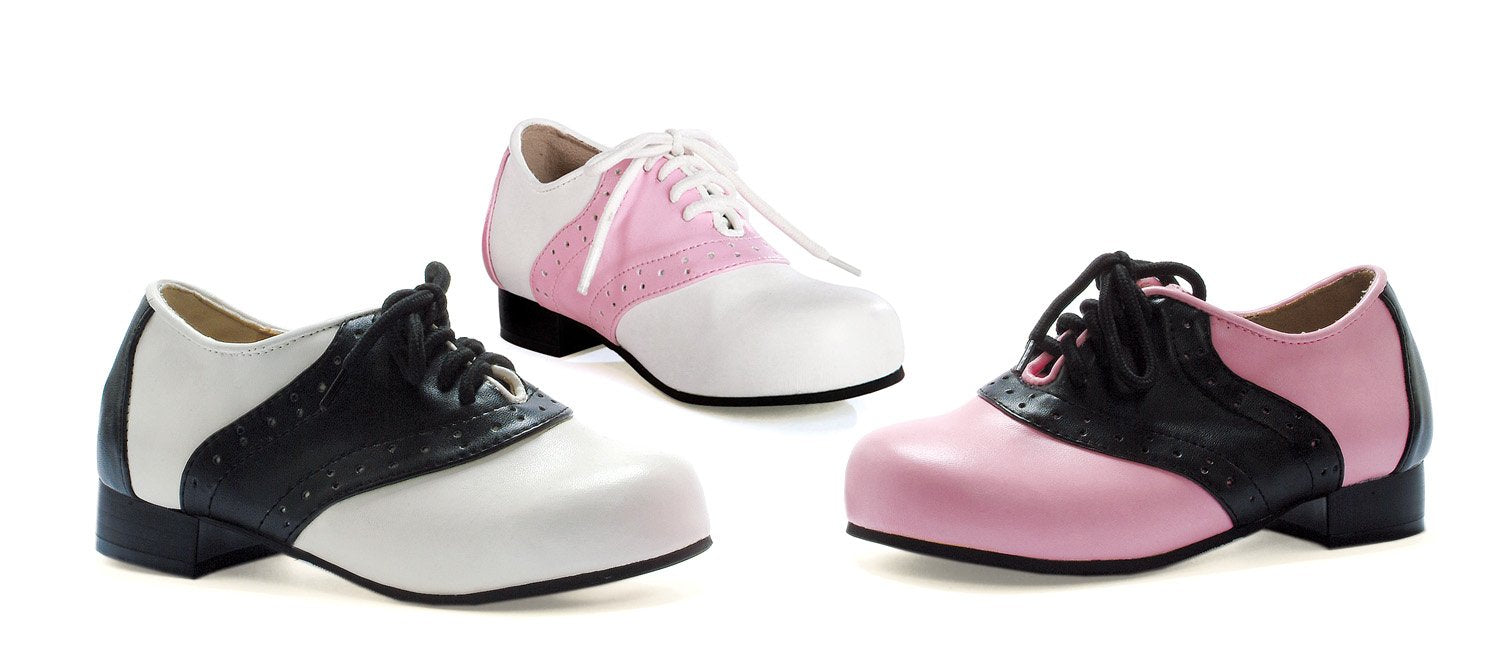 Ellie Shoes 1 Heel Saddle Shoe Children's. L BLKW