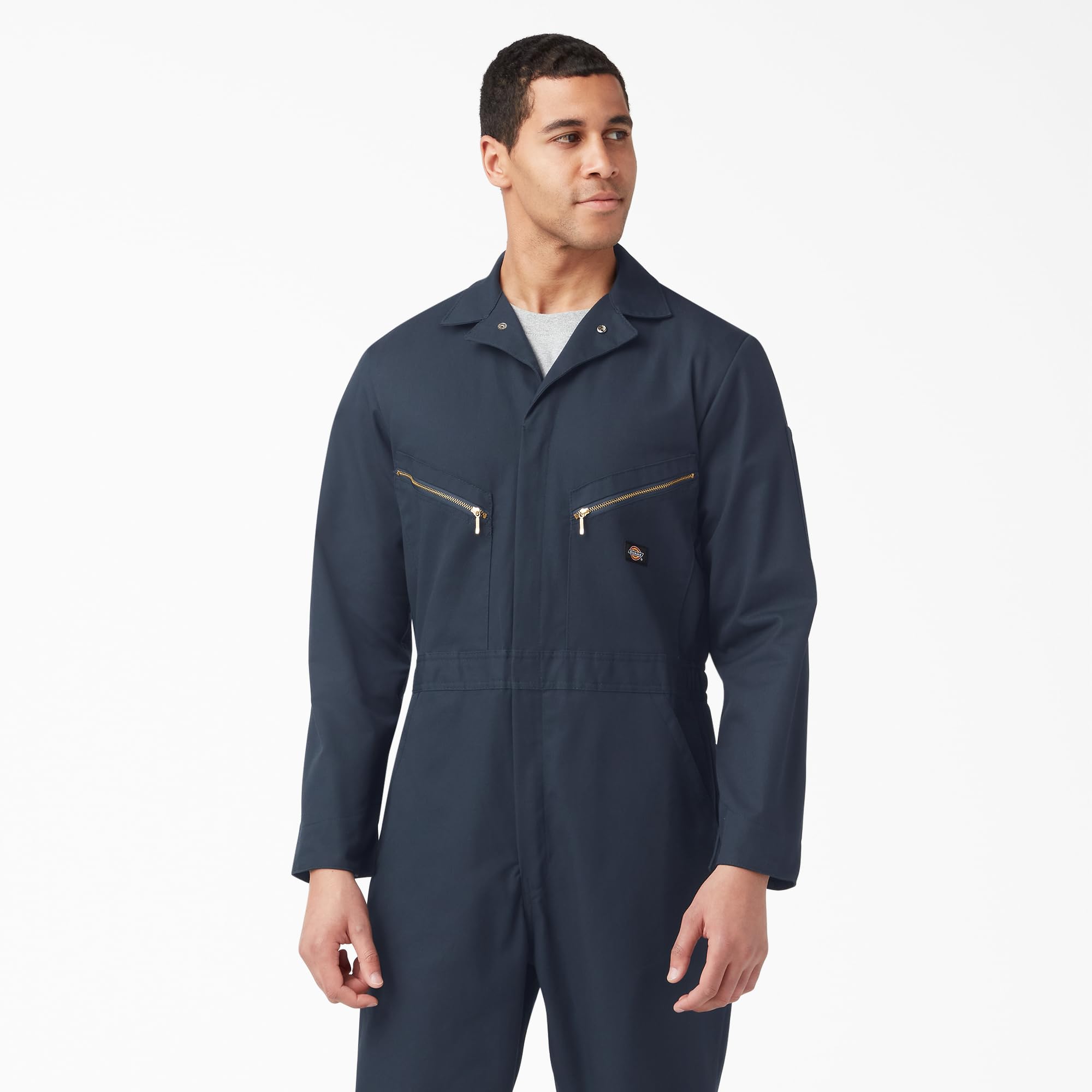Dickies Men's Deluxe Long Sleeve Blended Coverall Big and Tall, Dark Navy, 4X-Large US