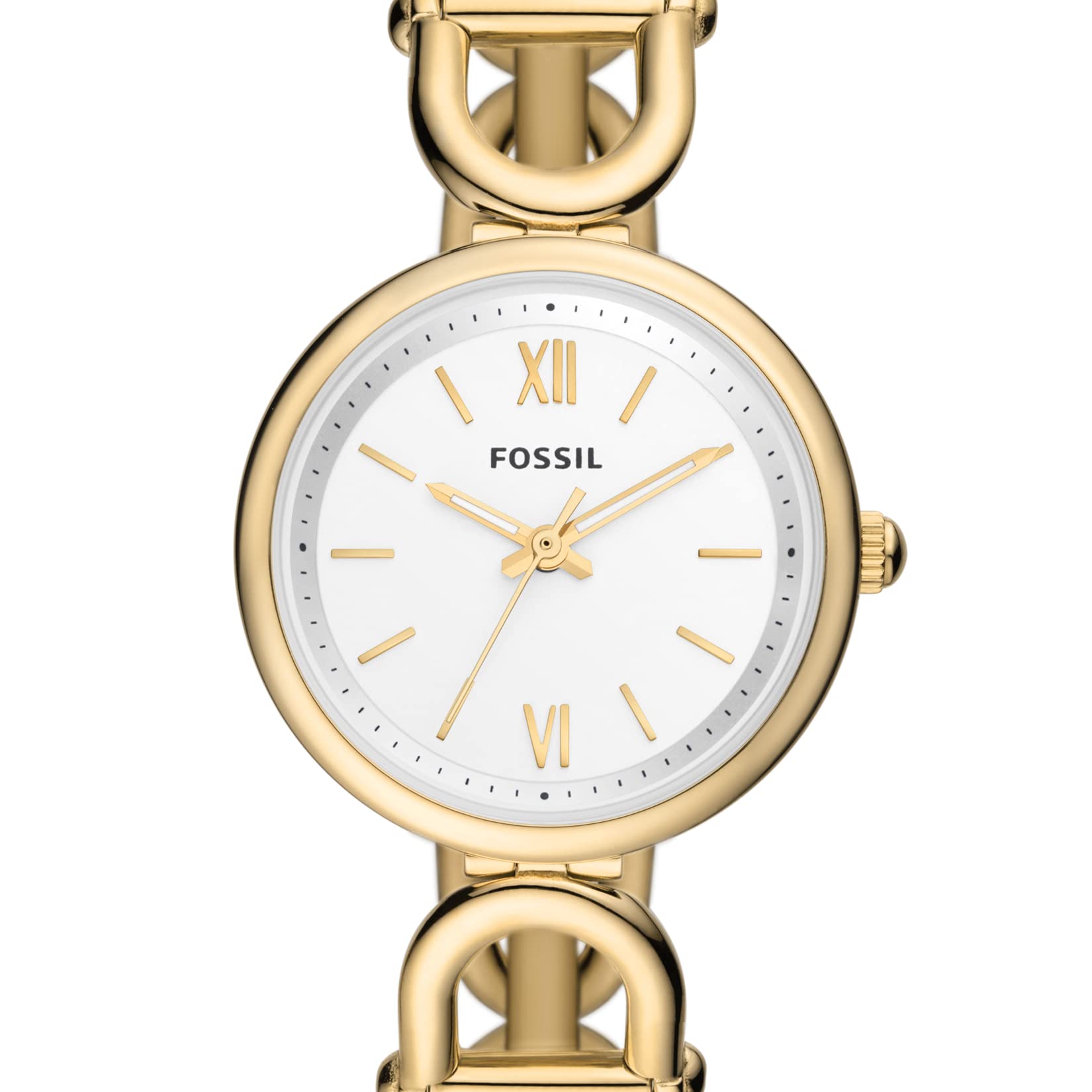 Fossil Women's Carlie Quartz Stainless Steel Three-Hand Watch, Color: Gold (Model: ES5272)