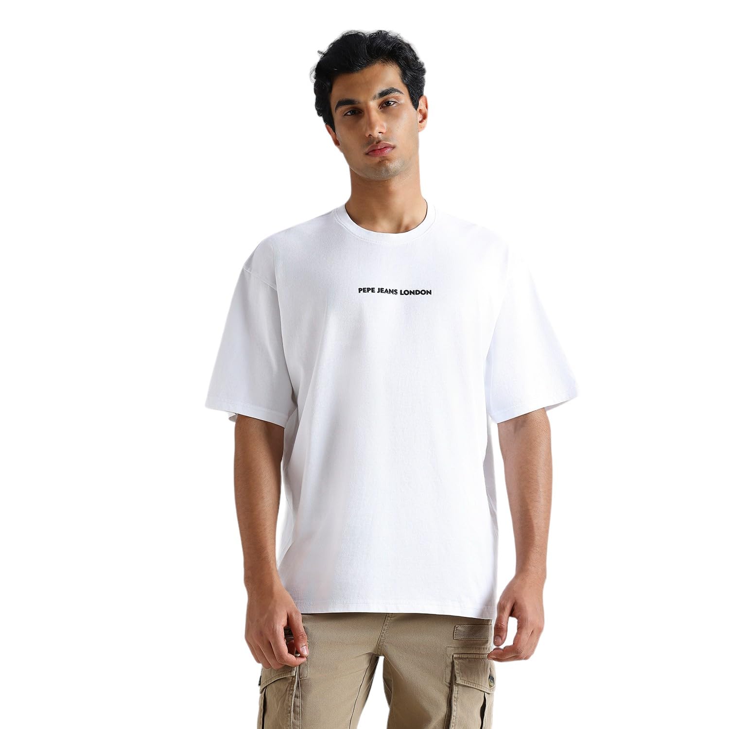 Pepe Jeans MenS Oversized Fit T-Shirt (Pm509811_White