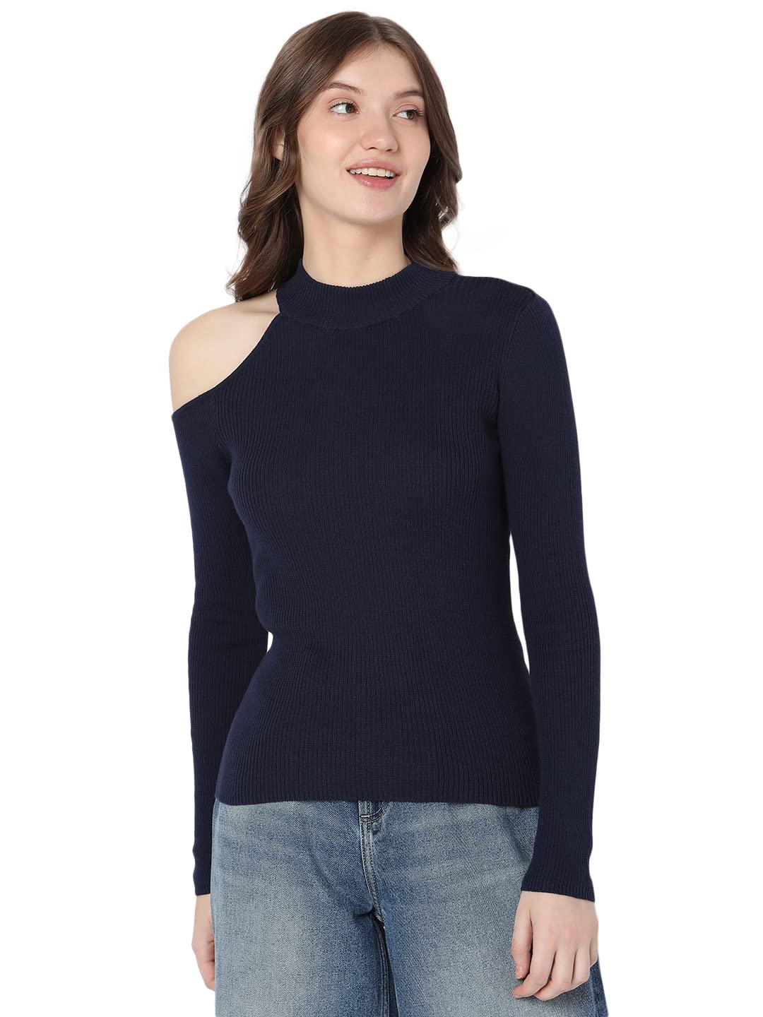 Vero Moda Slim Fit Sweater (273340702_Navy Blazer_Xl)