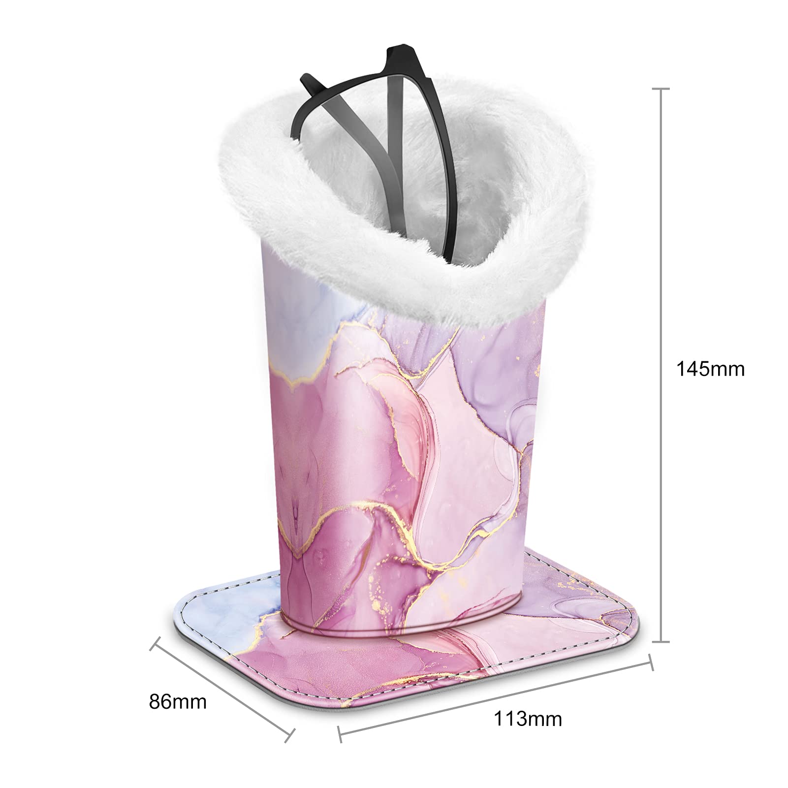 Fintie Plush Lined Eyeglasses Holder, Glasses Stand Case, Anti-scratch Glasses Storage Organizer for Desk, Nightstand, Office, G