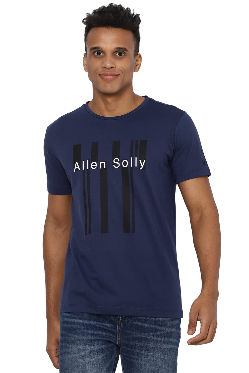 Allen Solly Men Regular Fit Casual Cotton Crew Neck T-Shirt