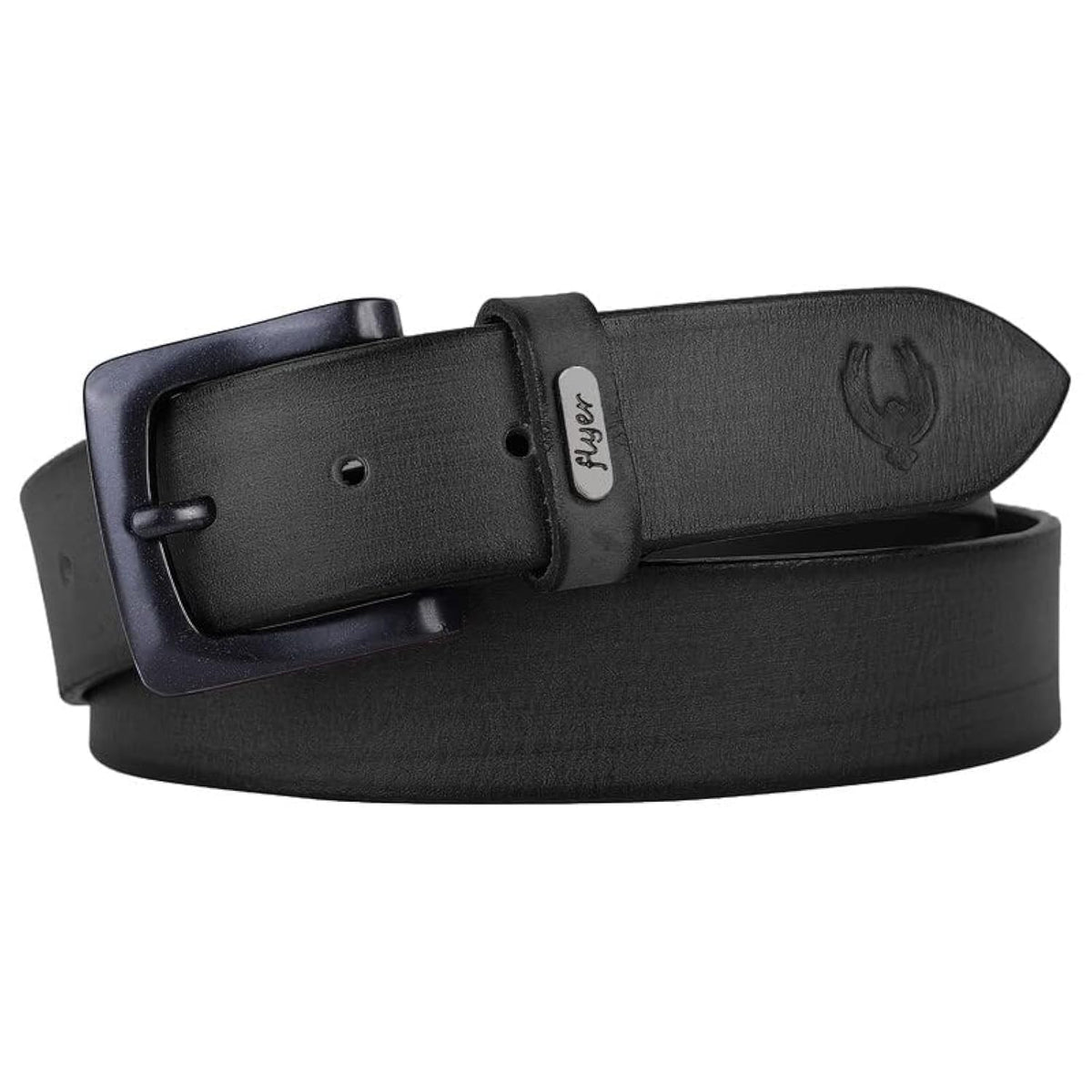 Flyer MenS Leather Belt (Formal/Casual) (Colour Black) (Size 40) Buckle Adjustable Size Genuine Original Leather (Bl3763) 40
