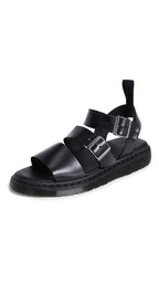 Dr. Martens mens Gryphon Gladiator Sandal, Black, 10-10.5 US