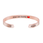 JoycuFF Christmas Gifts for Mom Mother Mommy Inspirational Cuff Bracelet Birthday Gifts for Mom Rose Gold Jewelry Mantra Mothers