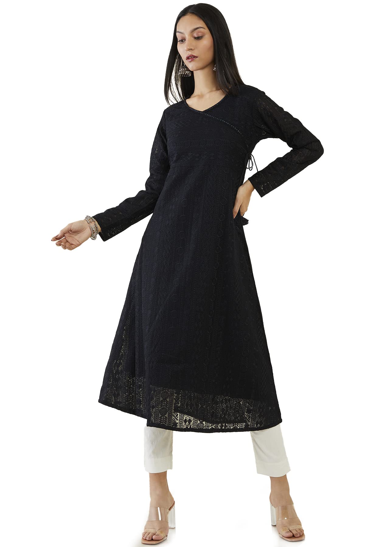 Soch Women Georgette Embroidered Kurta