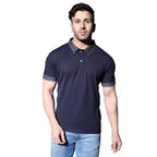 Leriya Fashion Tshirt For Men | Cotton Polyester | Dot Print Polo Neck | Regular Fit Solid T-Shirt For Boys | Suitable For Regul