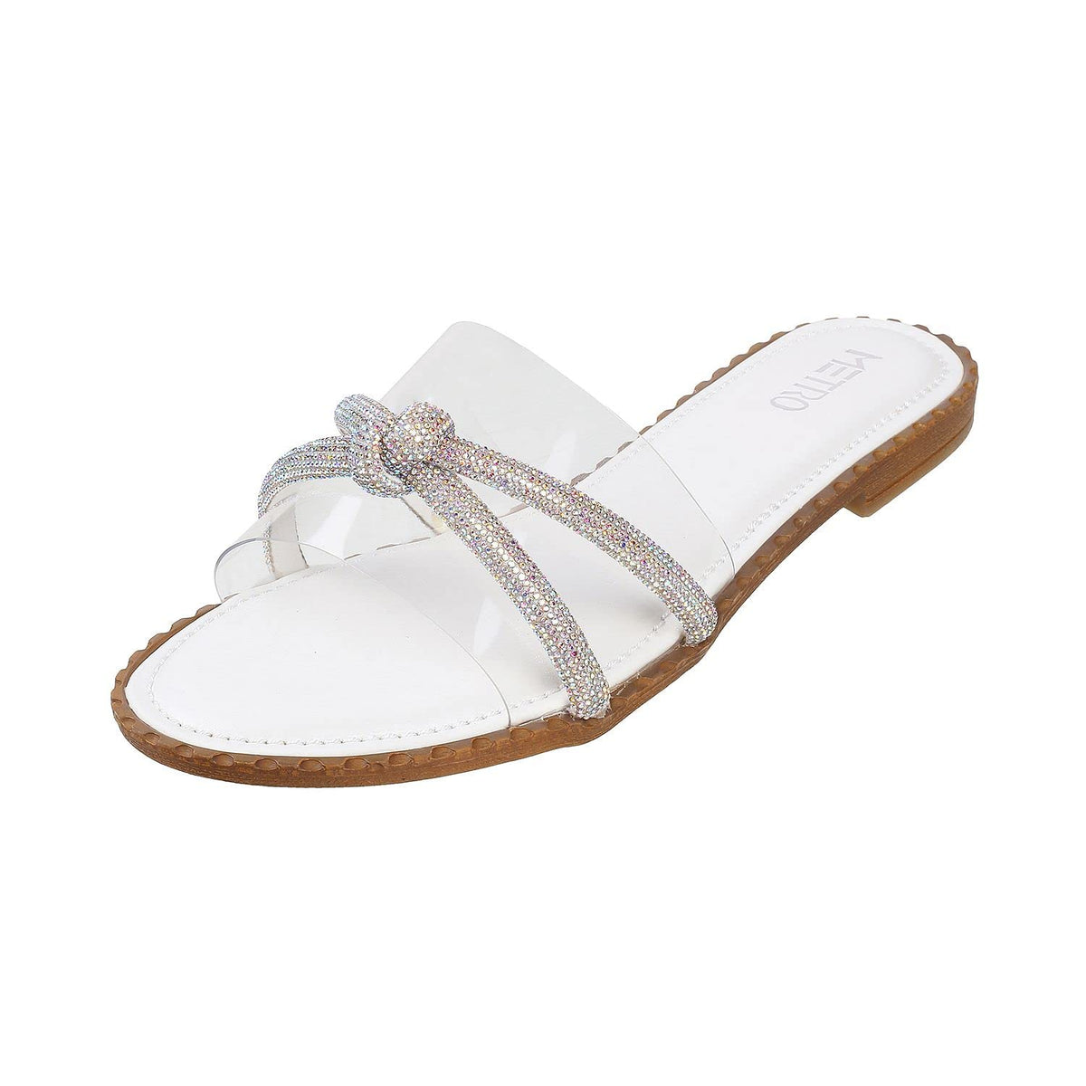 Metro Women White Synthetic Slippers,EU/39 UK/5 (414175) 5-38