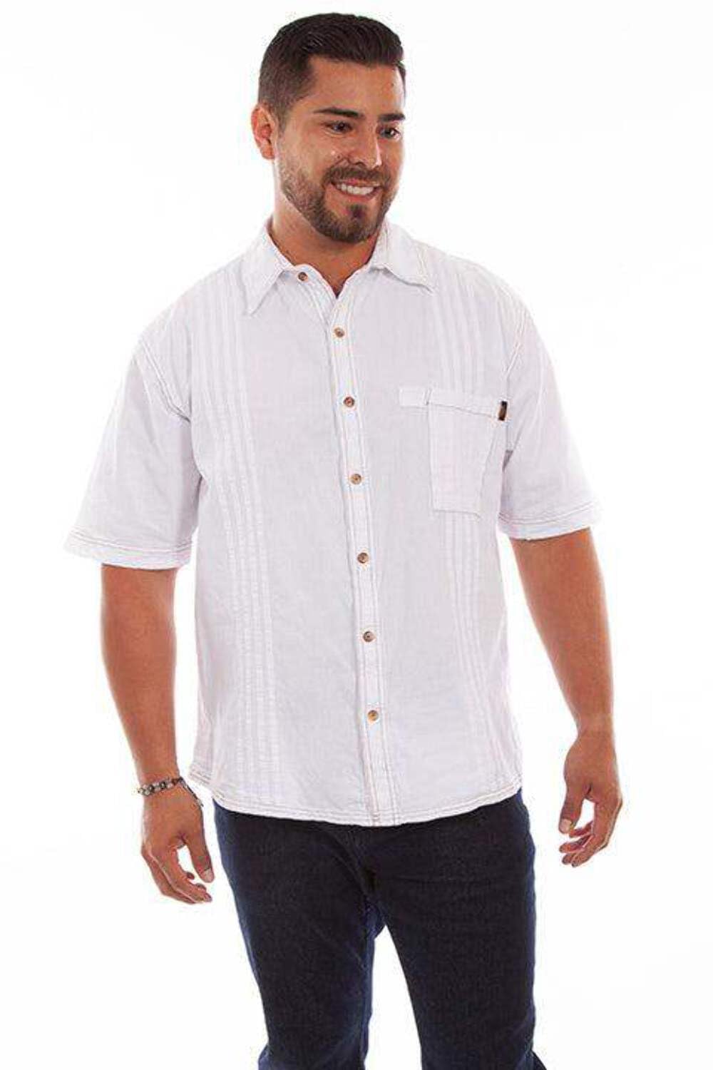 Farthest Point Casuals Traveler Shirt (White, Large)-New Condition