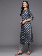Libas WomenS Pure Cotton Kurta Sets (34242_Grey