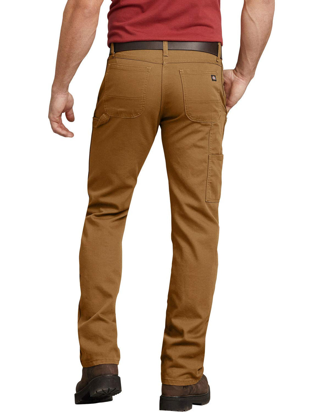 Dickies mens Tough Max Duck Carpenter Pants, Stonewashed Brown Duck, 34W x 32L US