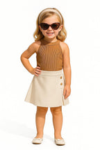 A.T.U.N. (ALL THINGS UBER NICE) Girls Stylish Two Piece Outfit Set with Sleeveless Tank Top and Skort | Casual Summer Clothing