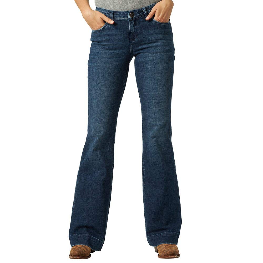 Wrangler womens Retro Mae Mid Rise Wide Leg Trouser Jeans, Sophia, 11 30 US
